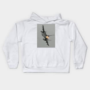 F-16 Afterburner Turn with vapor Kids Hoodie